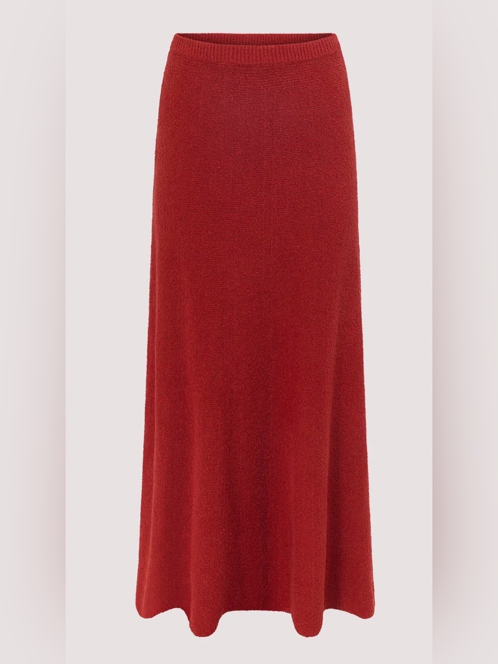 Harriet Burnt Red Knit Maxi Skirt — Rust Red - Picture 2 of 5